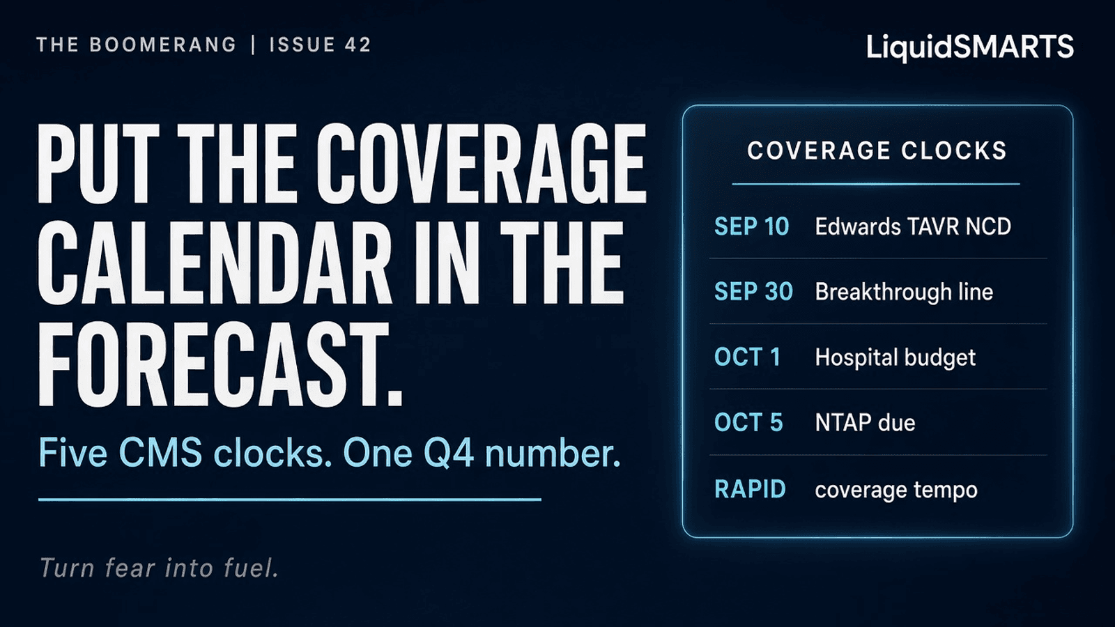 The Coverage Calendar Belongs in Your Forecast